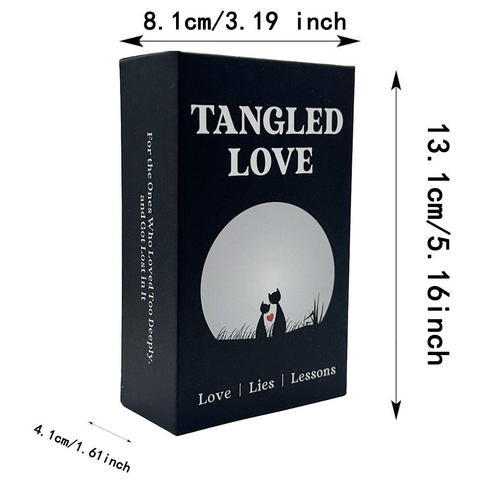 Tarot Card Game, 1 Box Tangled Love Card Deck, Card Games Oracle for The Ones Who Loved Too Deeply and Got Lost in It, Emotional Cards