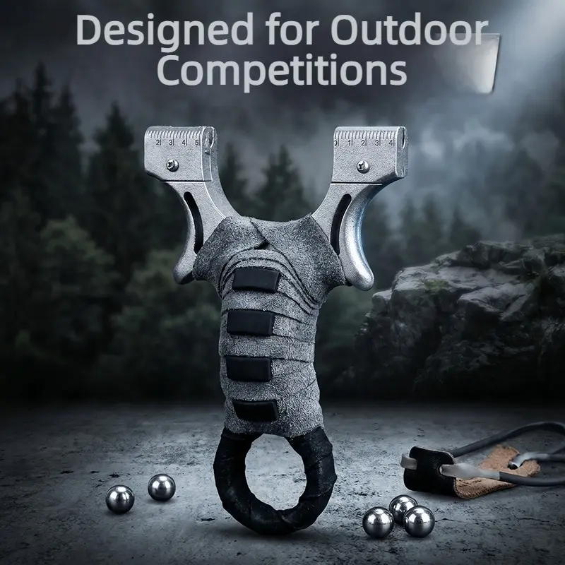 Entertainment Hunter Style Slingshot Set with Rubber Bands, Complete Kit Gear for Outdoor Fun, Durable Design for Reliable Performance