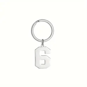 [Stainless Steel Keychain] DIY Stainless Steel Arabic Numerals 0-9 Keychain - Women's Iron Keychain - Couple Gift - Jewelry - Car Keychain
