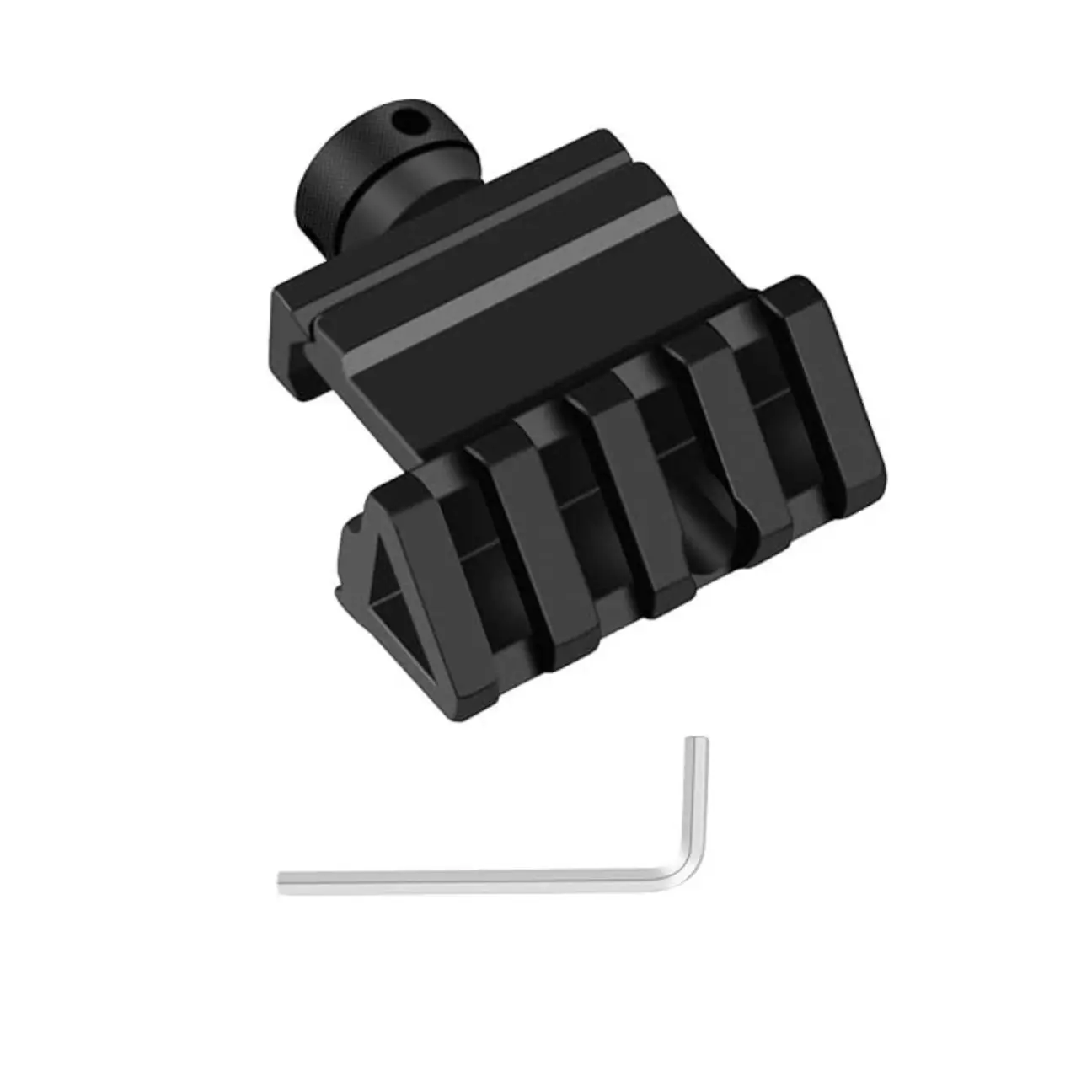 Offset Rail Mount, 4 Slot Aluminum 45 Degree Offset Picatinny Rail Bracket, Suitable for Flashlight Laser Optic Sights, Versatility Tactical Durable Design, Versatile