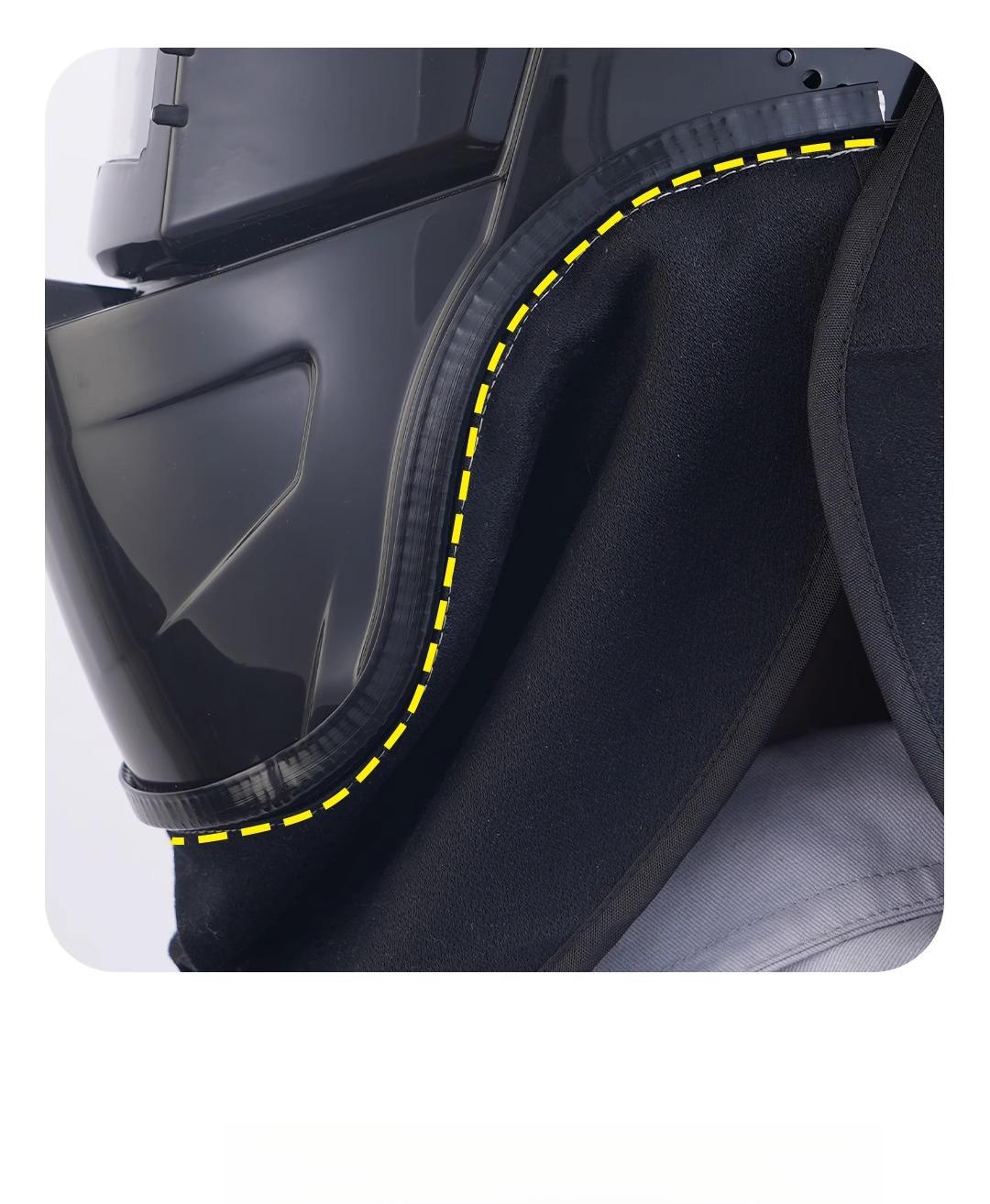 Welding Face-proof Hood, Front And Rear Cloth Covers, Welding Helmet Accessories, Welding Flame-retardant, Anti-spatter, Anti-backlight, Anti-scalding Protective Cover, Welder Gifts. dark  mode  glasses diy  welding  tool