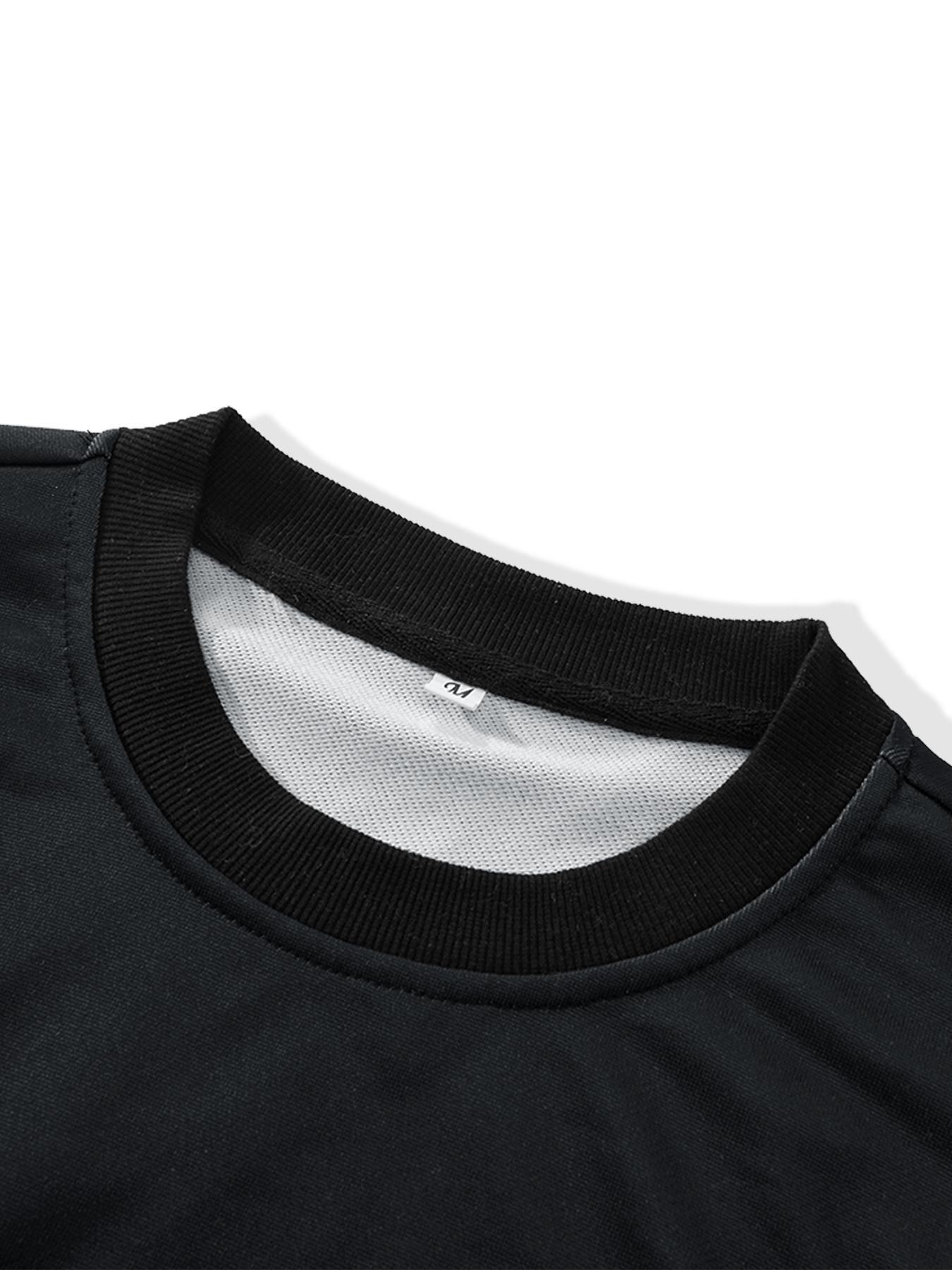 Men's Letter & Number Print 2 in 1 Drop Shoulder Camo Sweatshirt, Regular Fit Casual Long Sleeve Round Neck Pullover for Fall & Winter, Men's Clothes for Daily Wear