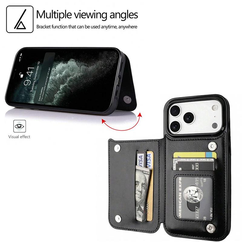 Phone Case - Turtle/Wallet Card Holder, Credit Card Slot Phone Case, Fashionable Trendy Coin Pouch, with Card Slot Function, can store bank cards, transit cards, and various other cards. Suitable for iPhone 17/16/15/14/13/12