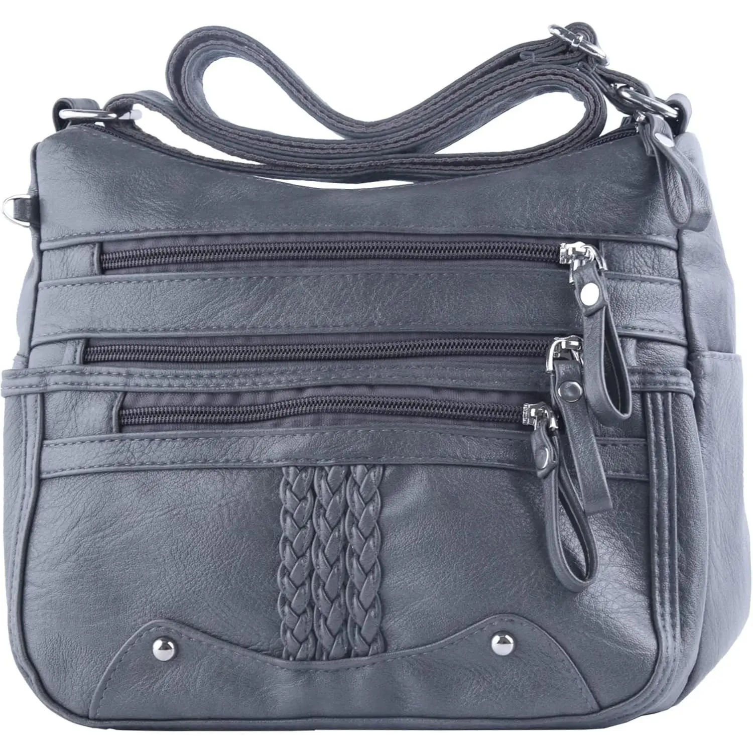 Women's Crossbody Bag Medium Handbag Women's Soft PU Leather Shoulder Bag Handbag