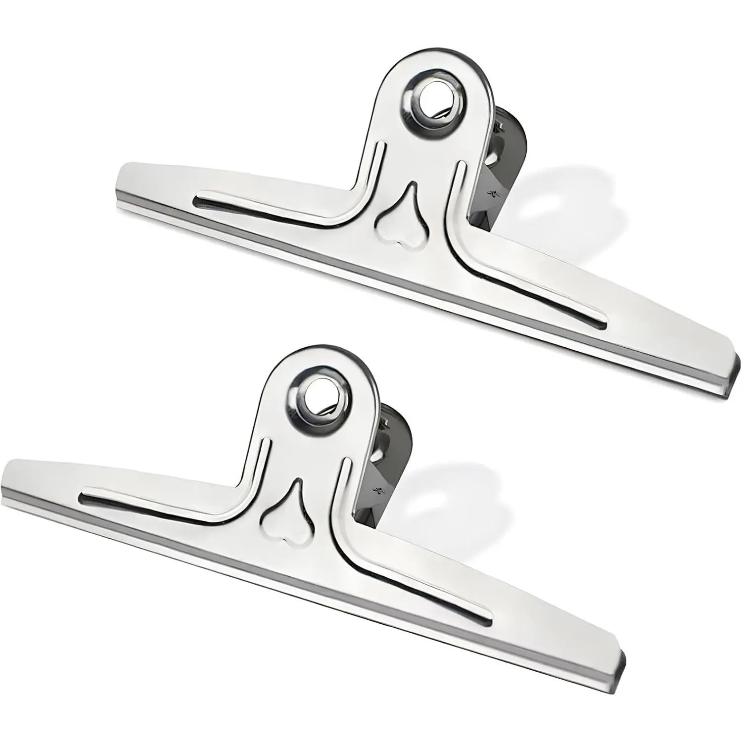Extra Large Bulldog Paper Clips, 30cm Jumbo XXL Easel Clips Stainless Steel 2 Pcs Heavy Duty Binder Clamps for Office File (Silver, 11 4/5 Inch)