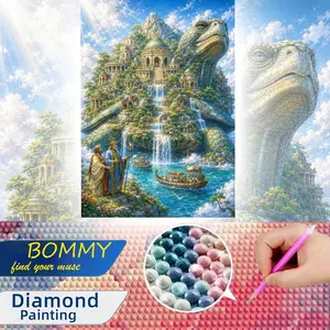 A 2D Flat Unframed Handmade DIY Diamond Painting Kit Fantasy Dream Style Exquisite Pattern Rich Colors Adult Handcraft Wall Decor For Living Room Bedroom
