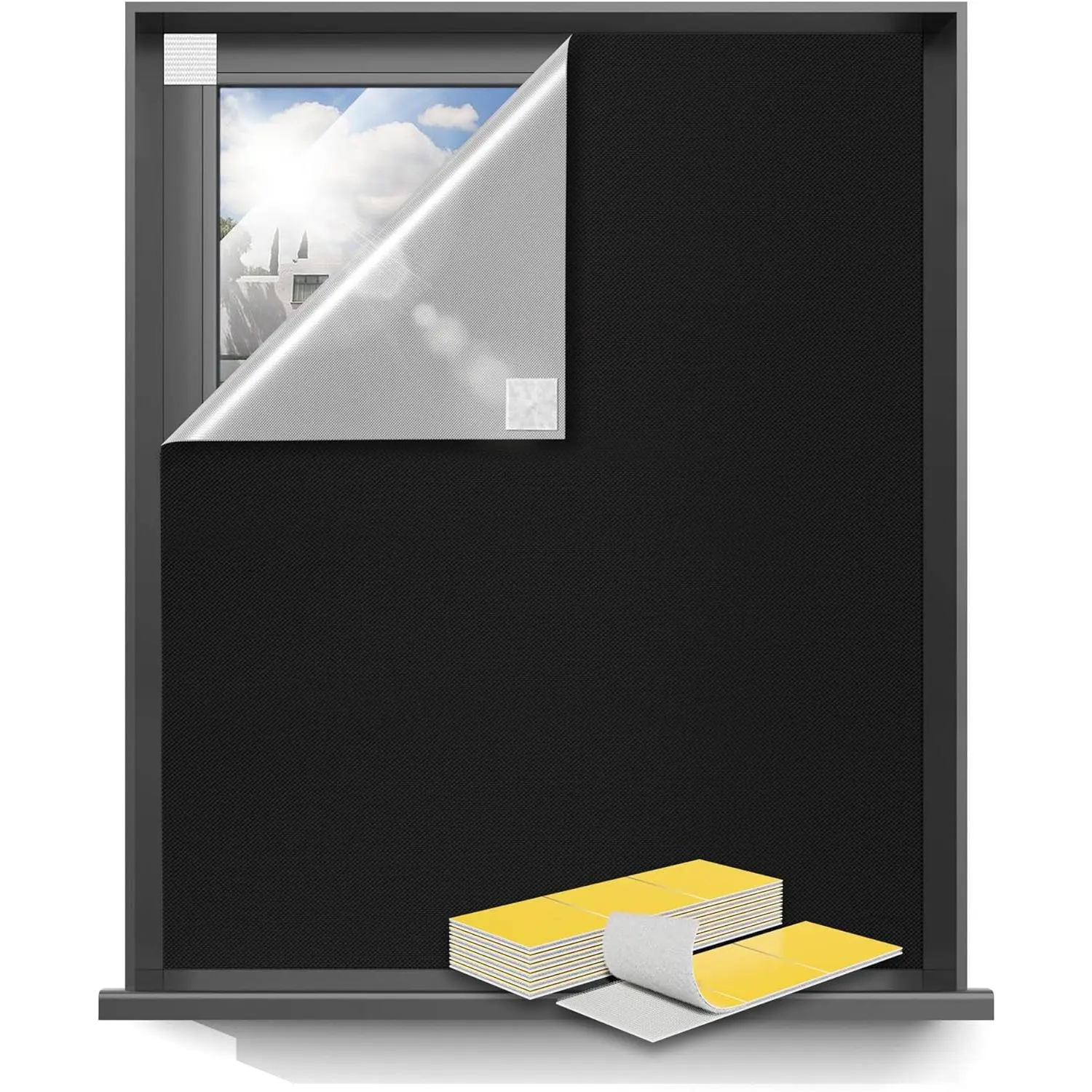 Portable Blackout Curtains Blinds for Windows No Drill