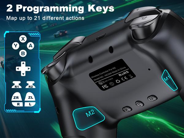The controller is compatible with Windows PC/Switch/Android/IOS system devices, with macro programming, Turbo, vibration adjustment functions, Hall analog triggers and Hall effect joysticks provide precise control operations, and native controller games c