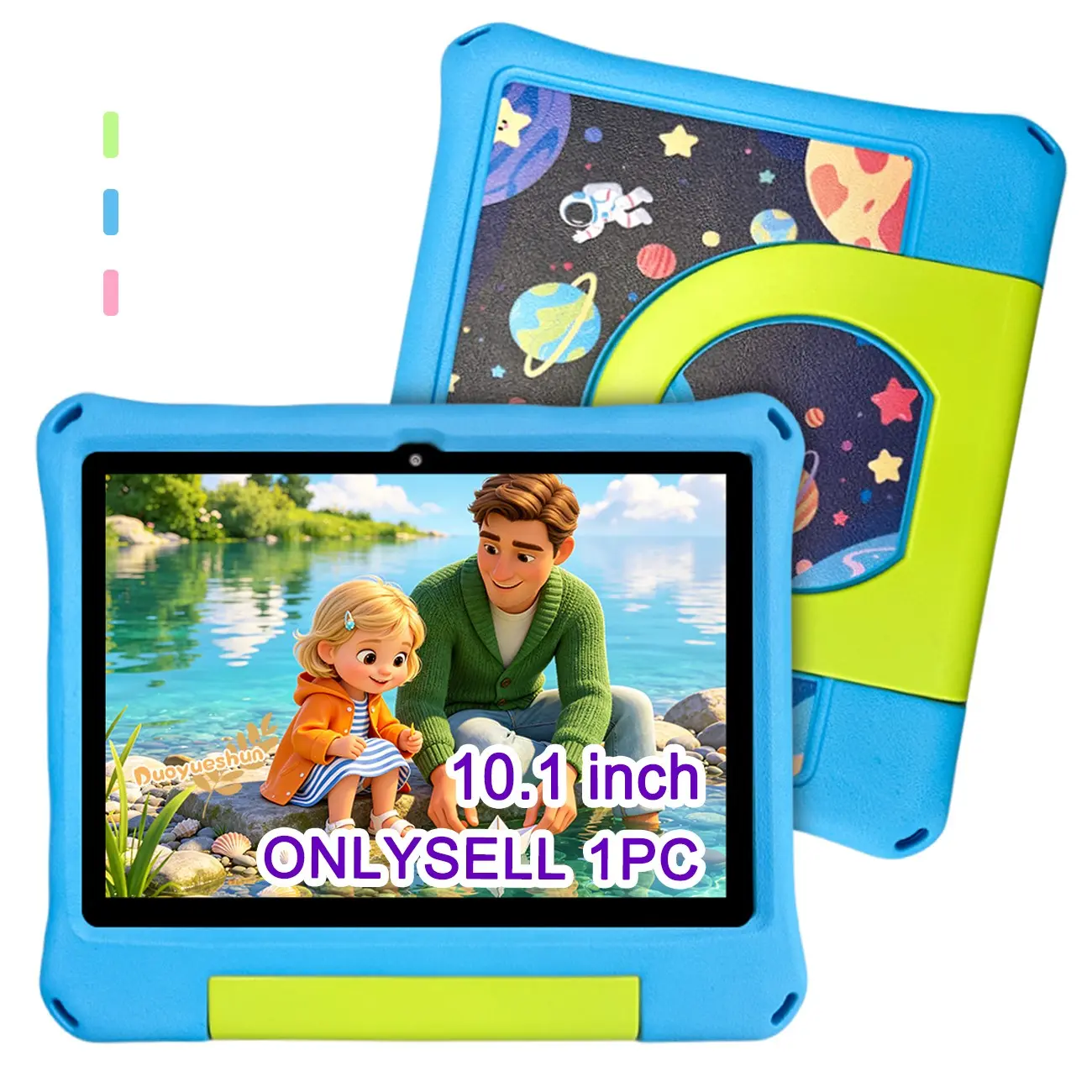 #SummerFinds #tablet de colores 10.1" Kids Tablet, Eye-Care IPS Screen, 5G WiFi, Bluetooth Dual Cameras, Shockproof Case + Parental Control, study & play, holiday gift for kids, USB included, no adapter