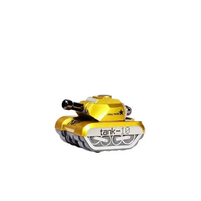 stress-relief alloy tank toy for boys, pull-back , launchable armored model, small decorative item