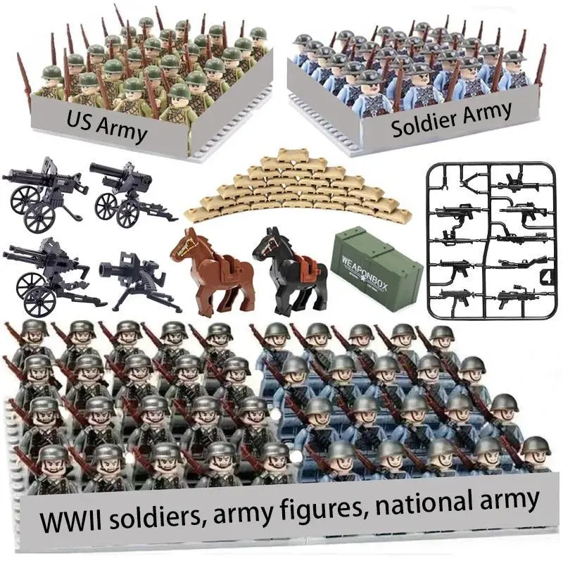 2026 new hot item Military building block character, World War II soldier mini doll, movable character model, military character, children's toy