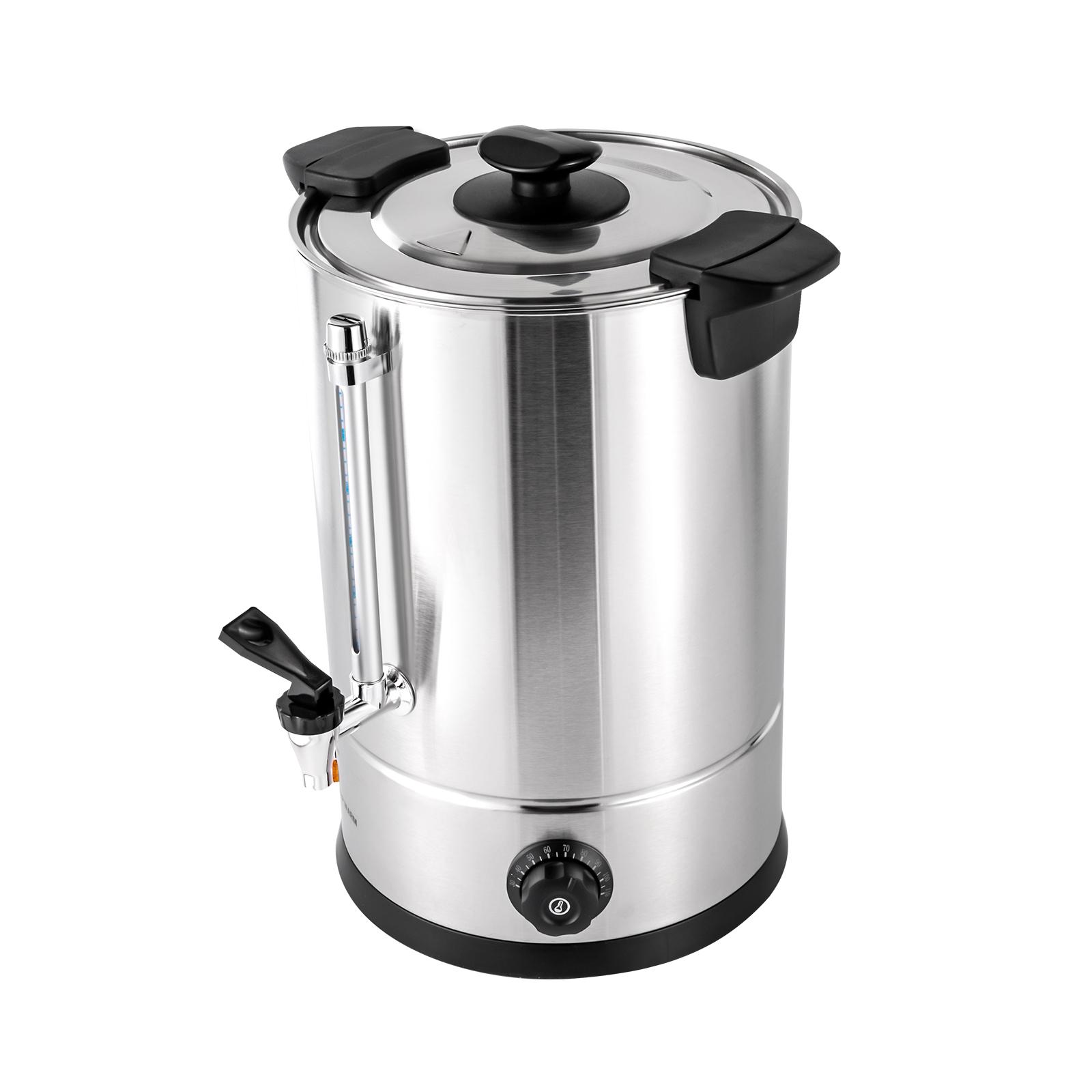 12L Commercial Coffee Urn 110V 1KW Adjustable Temp For Office Camping Wedding Cafe Catering Service Stainless Steel Material Auto-Shutoff