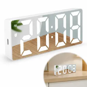 Modern LED-Style Illuminated Tabletop Alarm Clock - Voice-Controlled Clock for Bedroom, Home Decor, Ideal Mothers Day Gift