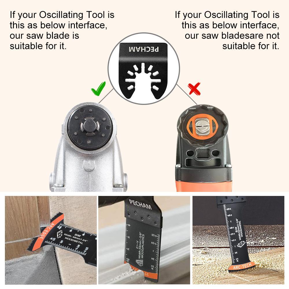 Multifunctional Oscillating Saw Blade Set, Compatible with Dewalt Bosch Fein, Ideal for Wood Plastic Metal Cutting