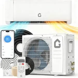 9K/12K/18K/24K BTU Mini Split Air Conditioner and Heat Pump, 22 SEER2 Ultra Quiet 115V/208-230V Ductless AC with WiFi & App Control, Cools/Heats up to 1500 Sq.Ft, Easy Installation Kit fathersdaygift