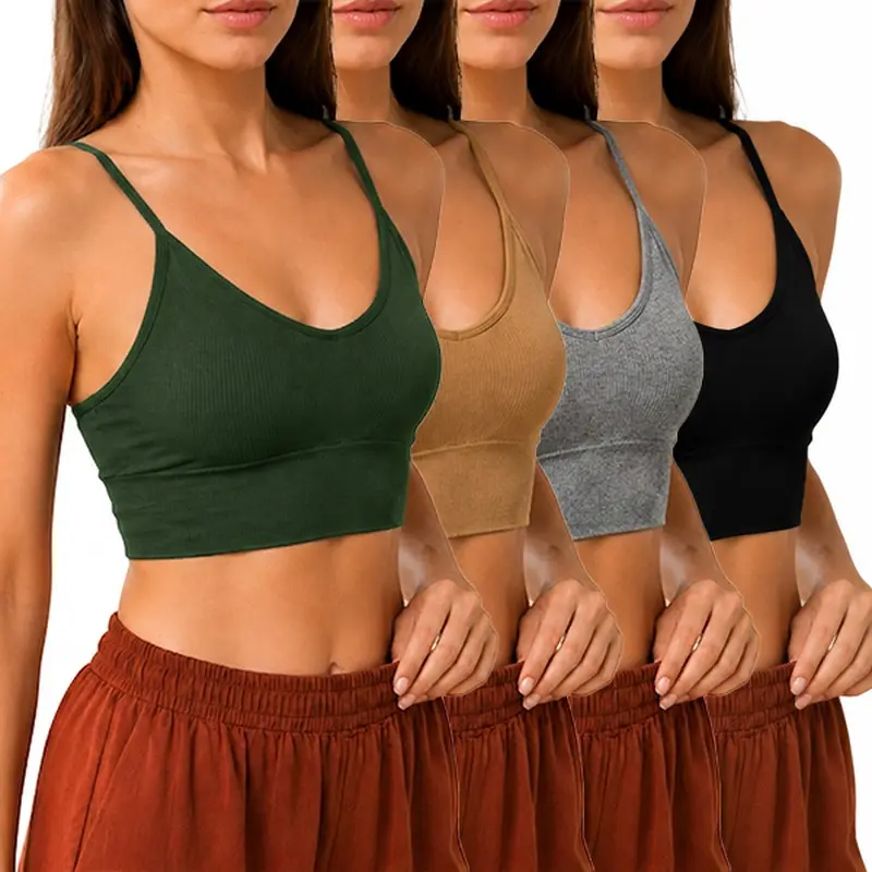 Women's V-Neck Padded Bra with Flattering Straps for Summer Styling and Daily Wear