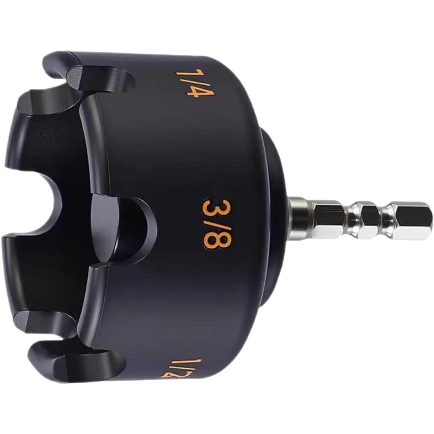Threaded Rod Nut Runner Drill Attachment, Nut Zipper Hand Tool for 1/4", 3/8", 1/2" Threaded Rods, Reinforced Plastic Housing, Stainless Steel Handle for Construction, DIY