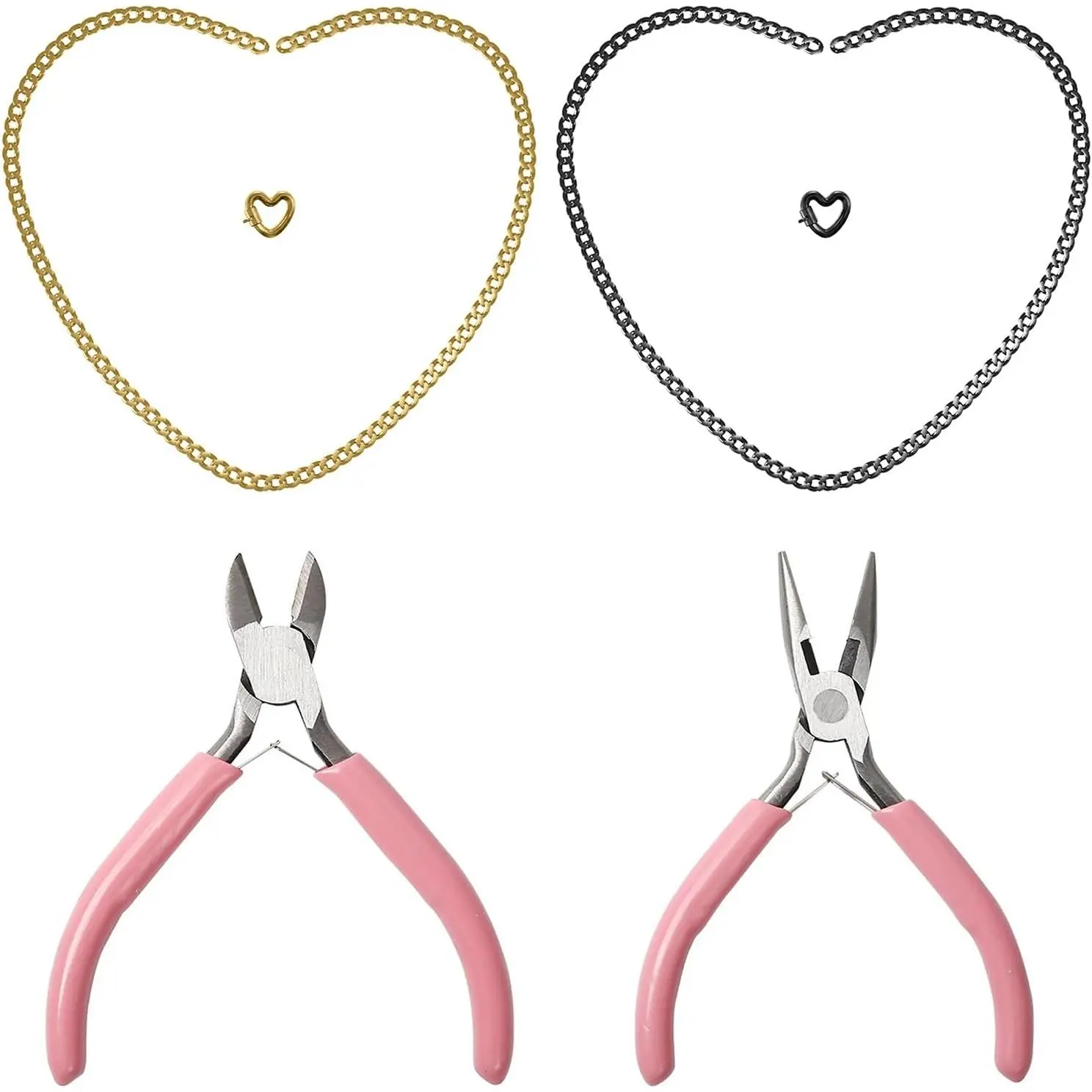 Permanent Bracelet Kit – Locking Heart Clasp DIY Bracelet Set for Couples, , and Family –   Valentine's Day