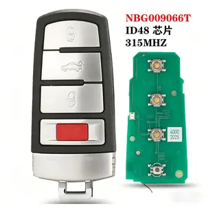 4 Button Smart Remote Key 315MHz ID48 Chip NBG009066T Volkswagen For VW Volkswagen Passat CC 2006-2015