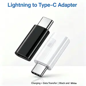 2-Pack USB-C to Lightning Adapter, iOS Device Converter, Fast Charging for iPhone/PC/Tablet, Female ios to Male Type-c Connector