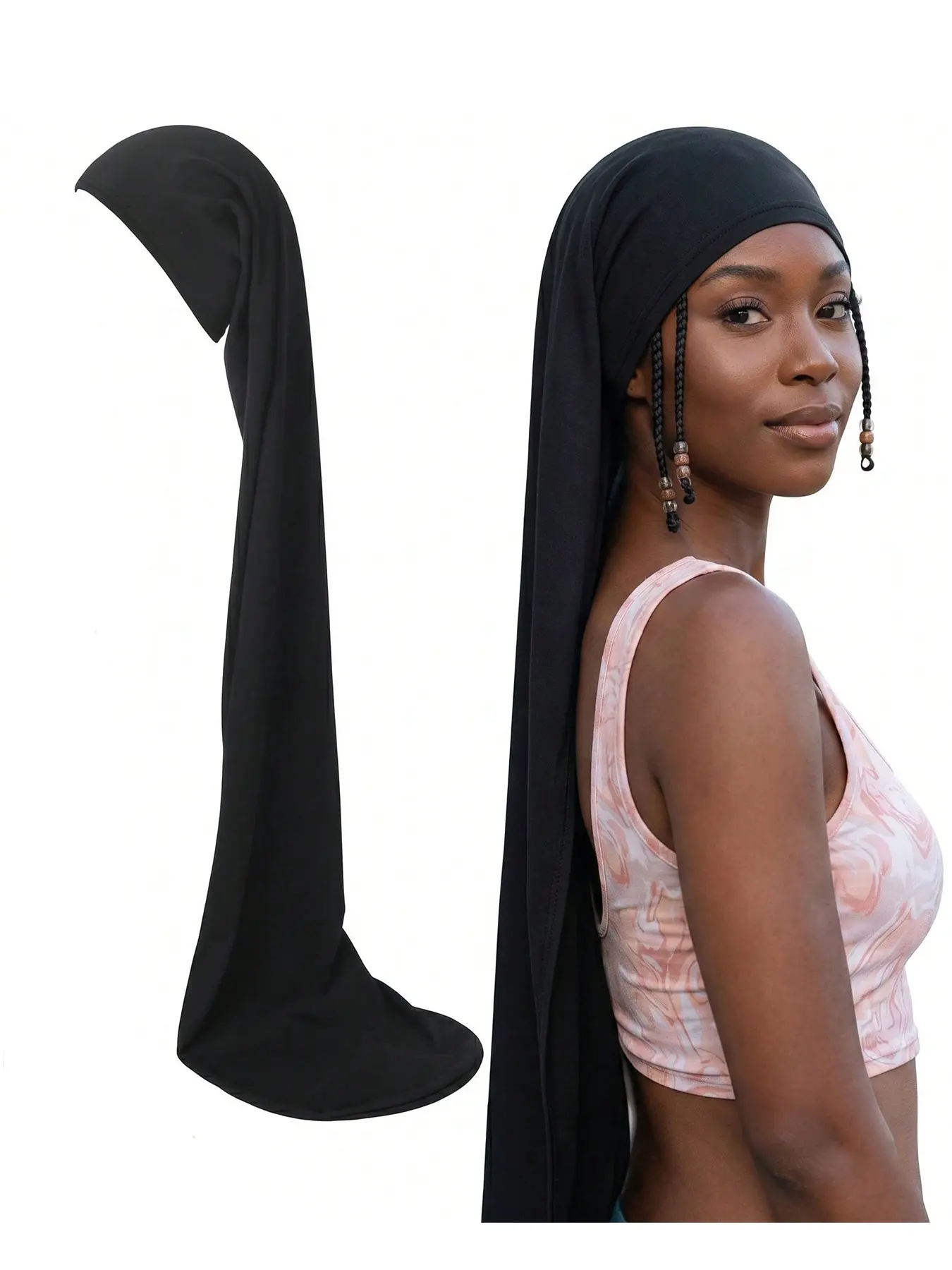 1 Pcs Jumbo Dreadlock Cap, Hair Dreads Head Wrap, Dreadlock Wraps for Men Women, Sleeping Hair Accessories, Comfortable and Stylish