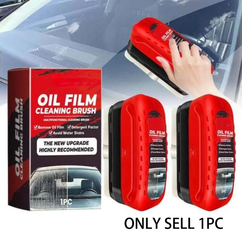 Windshield Cleaner, Car Glass Oil Film Cleaner, Versatile Effective Glass Cleaning Brush, Oil Film Cleaning Brush, Glass Cleaning Tool, Car Cleaning Supplies, Car Care Cleaner, Automotive Detailing Product, Car Detailing Products