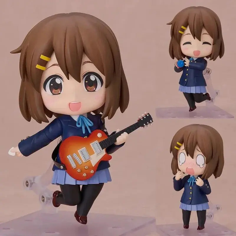 Anime K-ON Hirasawa Yui Nendoroid 2900 Q Version Action Figure Car Ornament Collectible Desktop Decoration Doll Trendy Toy Gift
