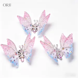 4pcs Moving Butterfly Decor - Pink/Purple Wall Stickers, Car Ornaments, Girls' Indoor Recreation Accessories Car Decals Car Vehicle Decoration,summerwins