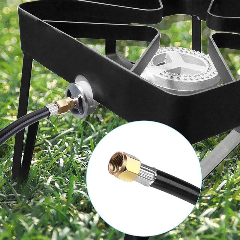 4 FT 0-30 PSI Adjustable High Pressure Propane Regulator with Hose and PSI Gauge, LP Gas Grill Regulator Hose with 1/8 MNPT Pipe Fitting for Grill, Burner, Fryer, Cooker, firepit and More, Lpg Hose