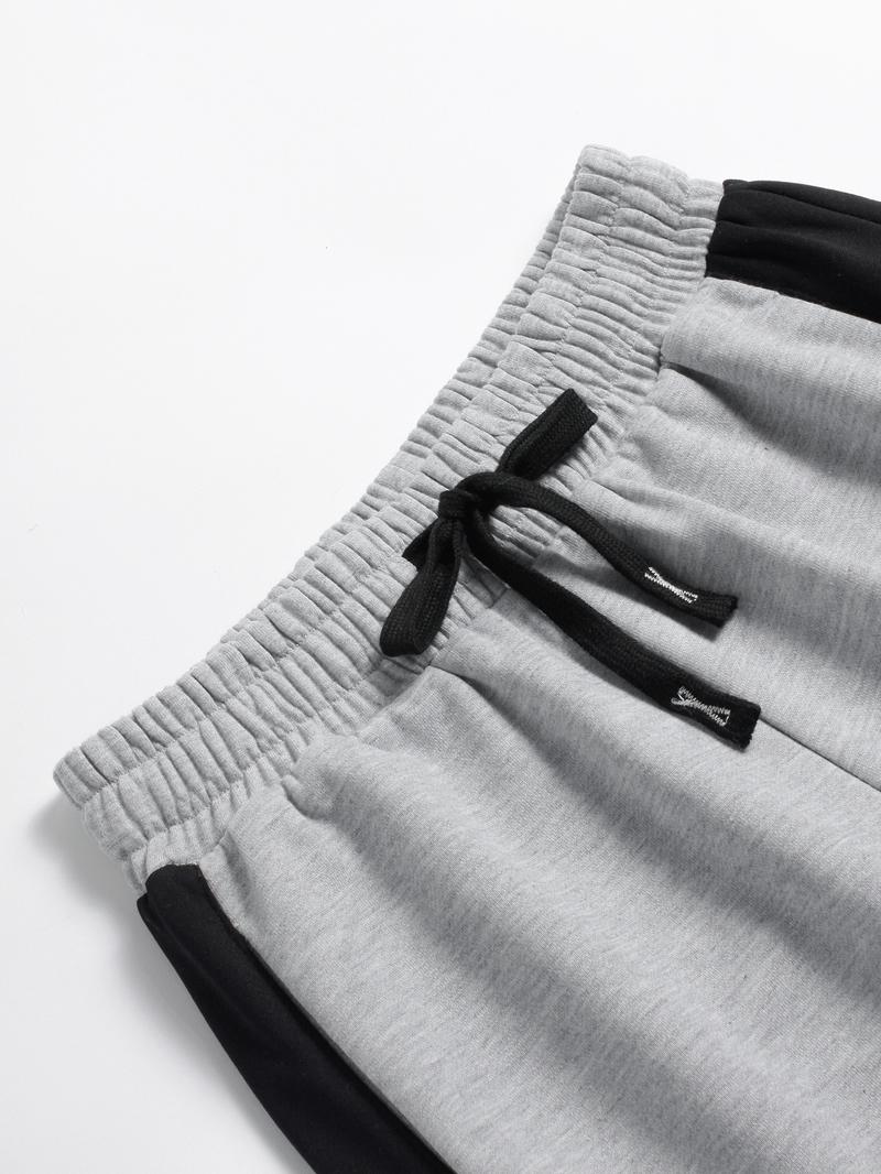 Women's Patchwork Side Stripe Drawstring Waist Sweatpants, Casual Elastic Waist Pocket Jogger Pants for Fall & Winter, Women's Trousers for Daily Wear, Baggy Pants