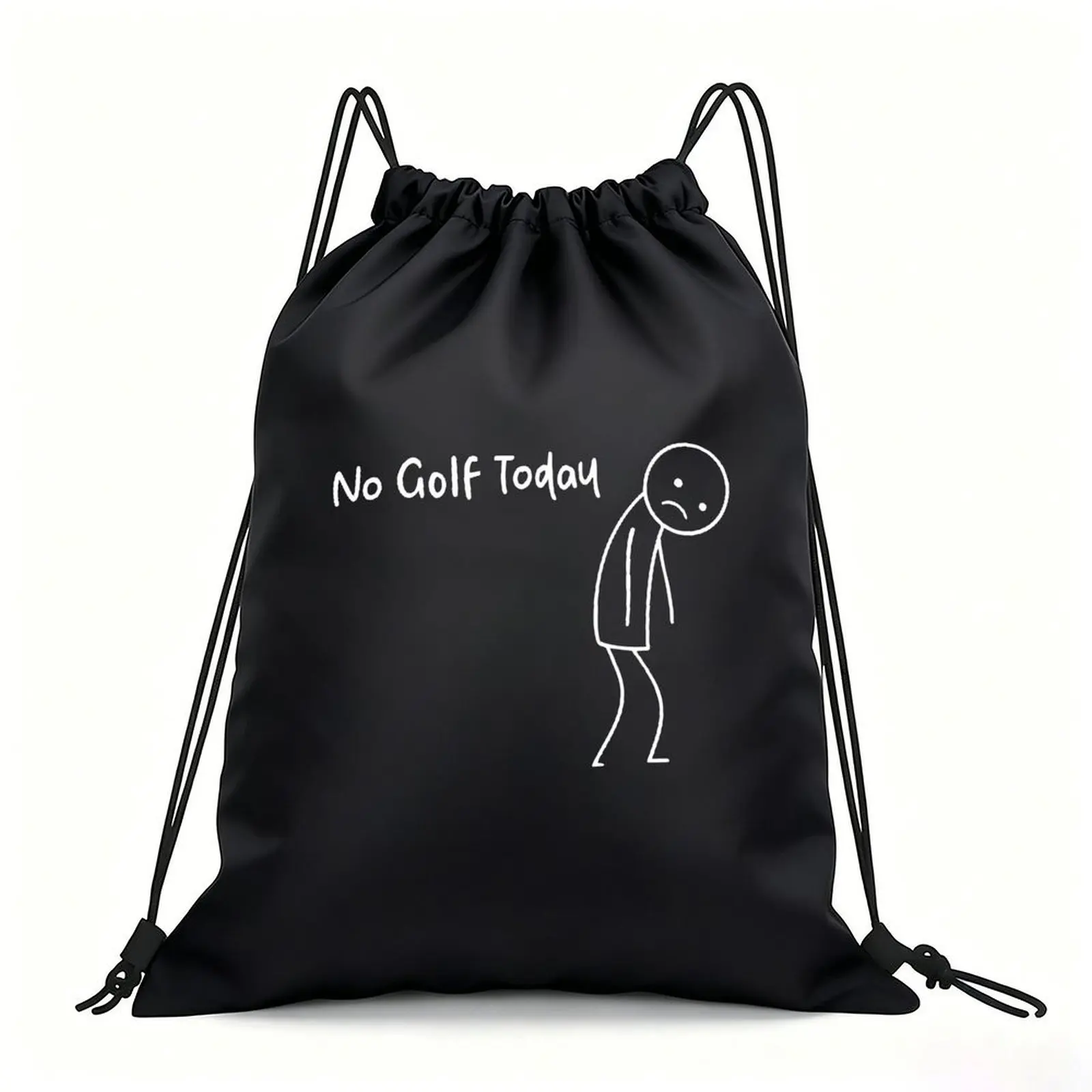 Portable Drawstring Sack Bag with Custom Graphic Print, Waterproof Polyester String Backpack for Gym Workout Swimming Hiking