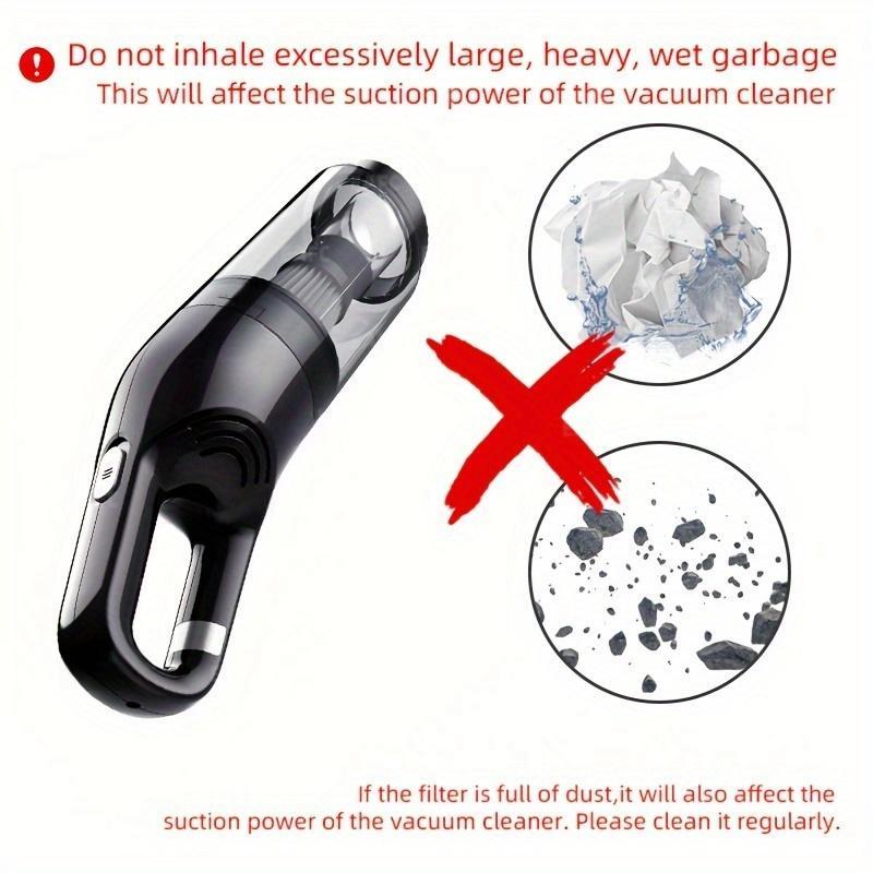 Portable Wireless Car Vacuum Cleaner, USB Charging Car Vacuum Cleaner with Long Hose & Brush & Flat Straw & Floor Brush & Filter, Multifunctional Car Cleaning Tool, Portable Car Vacuum Cleaner, Rechargeable Car Vacuum, High Efficiency Car Maintenance