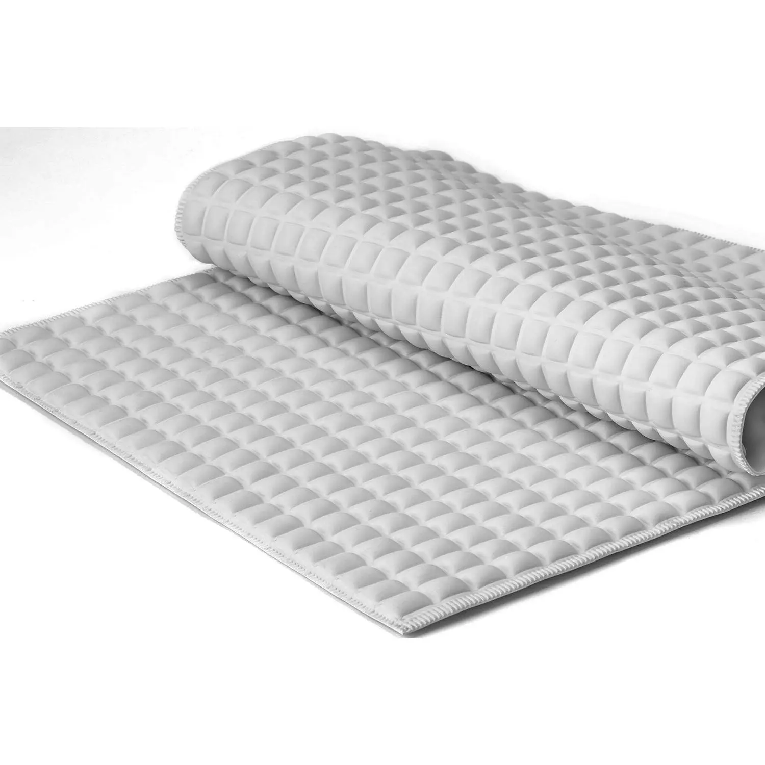 Comfort & Safety Bathtub Mat: 800+ Air-Filled Cells for Cloud-Like Softness & Cushioned Support | Non-Slip Design for  , Reduces ,  Rubber (Cream