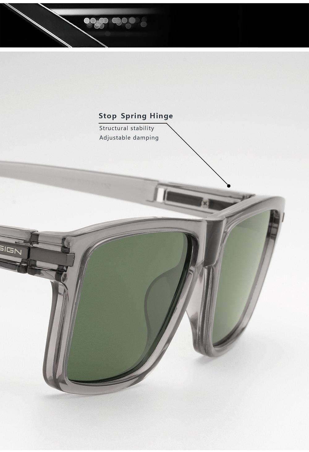 2026 new glasses polarized light color-changing square fashion sunglasses sun protection UV protection plastic sunglasses new 7918