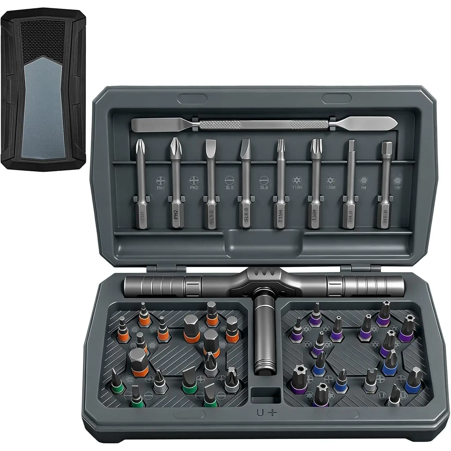 Ratchet  Set (43-in-1), Multi-Function DIY Mini Ratchet  Set, Repair Tool With Detachable Handle, Small Screw Driver  Repairs, DIY Projects, and Electronics Ect
