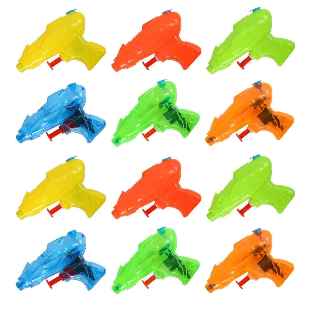 12 Pack Mini Water Guns for Kids & Adults, Small Water Soakers Blasters with 20ft Range. Colorful ABS Plastic Squirters for Pool Parties, Beach, Summer Outdoor Games. Safe Non-Toxic Toy Gifts for Boys Girls Birthday Party Favors