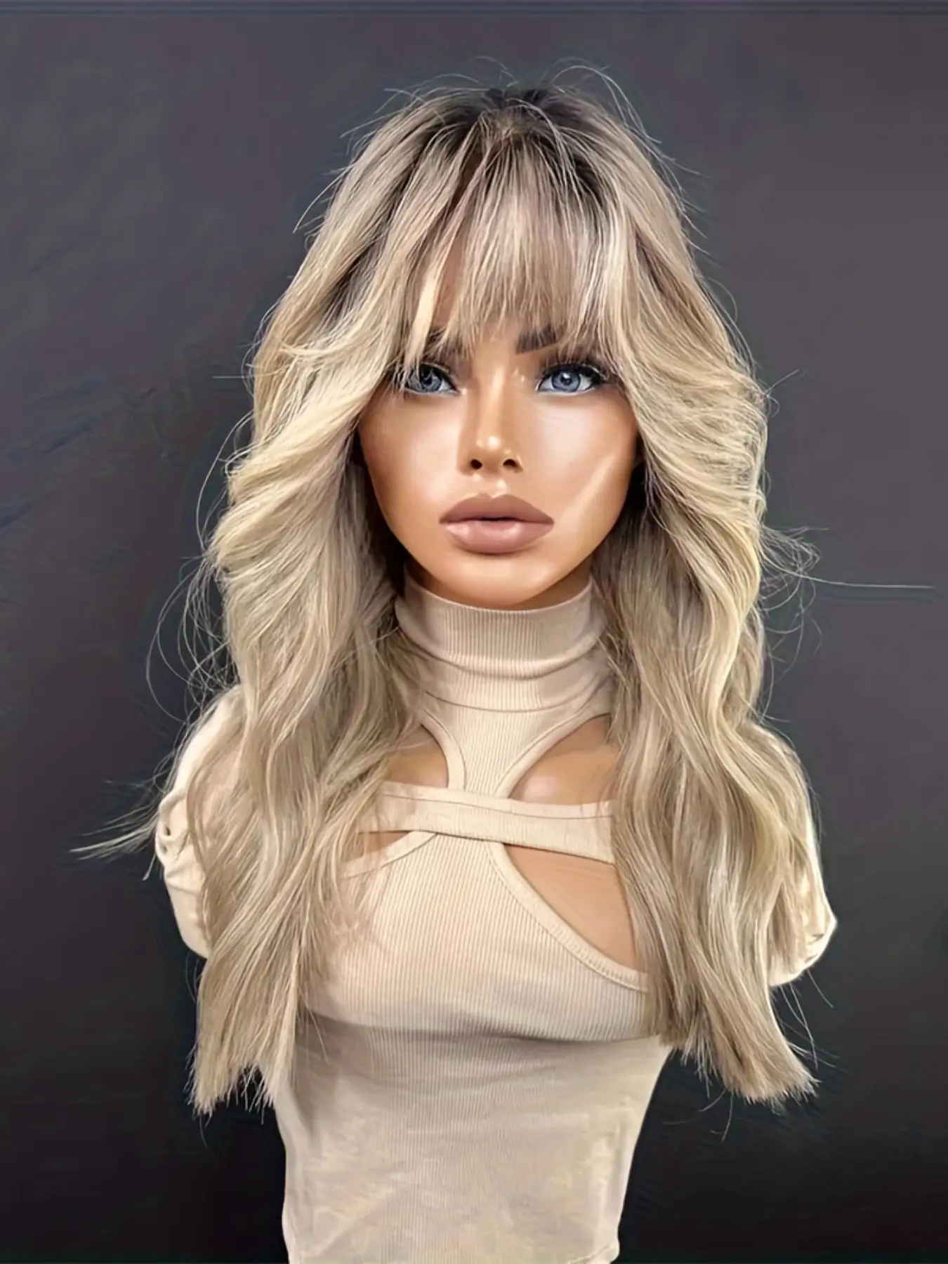 Soft Human Hair Wig for Women, 14 Inch Gradient Gold Body Wave Bob, 13x4 Front Lace, 150 Density, Baby Hair Included, Natural Look