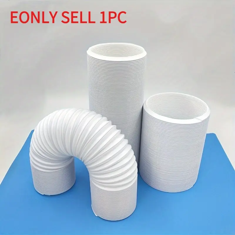 Universal Portable Air Conditioning Exhaust Pipe - Flexible Anti-Counterclockwise Threaded Indoor Air Conditioning Vent Replacement Pipe - Plastic Material, Suitable for European and American Standard Connectors, Replacement Parts, Aircon Hose