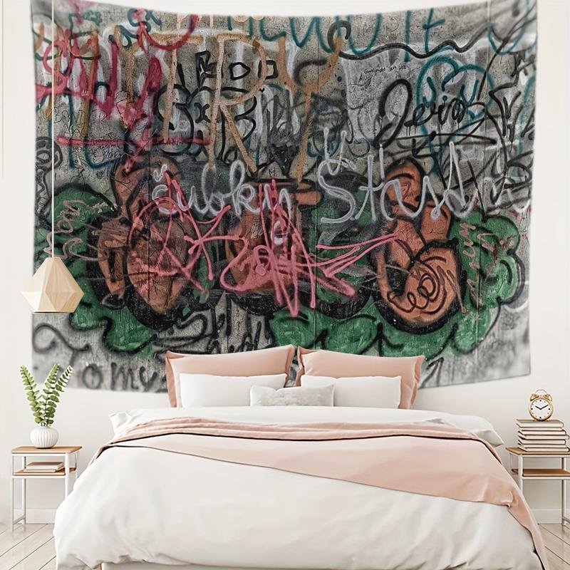 Graffiti Art Print Tapestry, Urban Street Style Lightweight Wall ...
