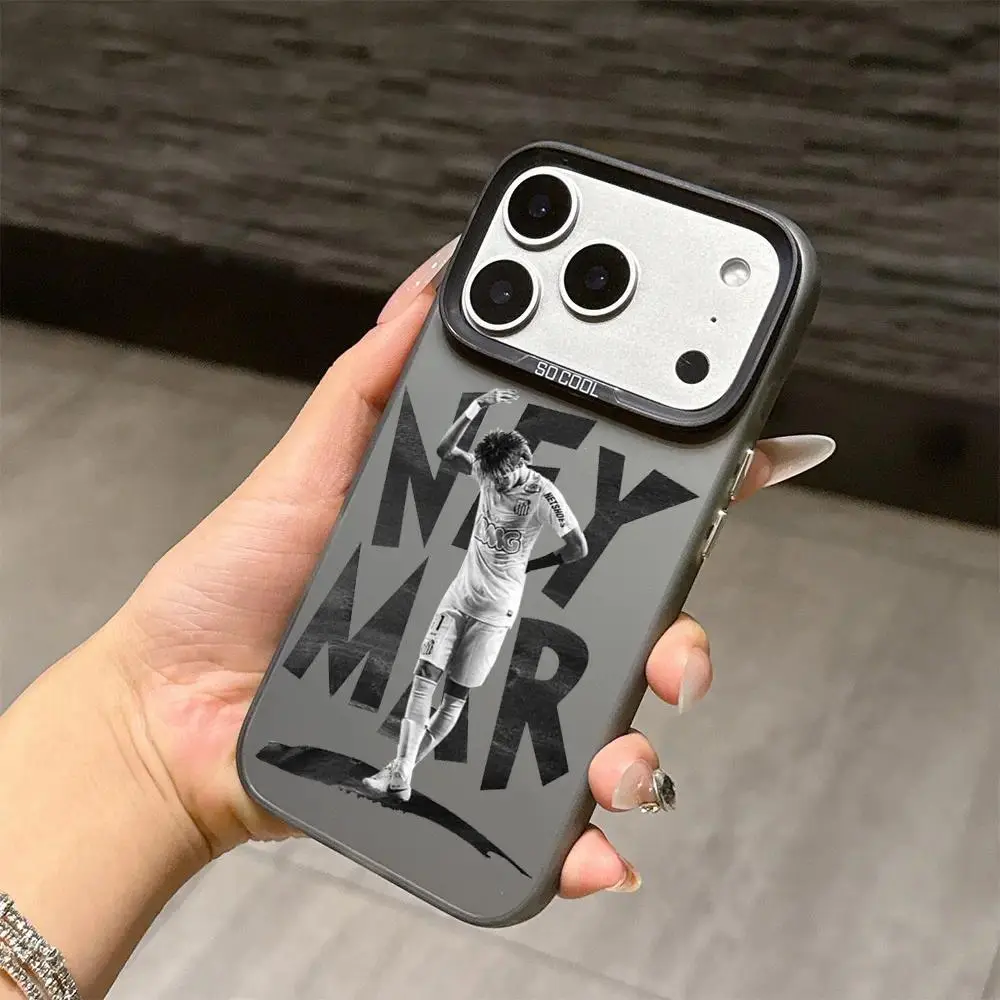 Phone Case: Football Gentleman N-Neymars Phone Case Suitable for iPhone 17,16,15,14,13,12,11,Pro,Max,Plus Phone Cover - Anti-Drop Matte Back Cover