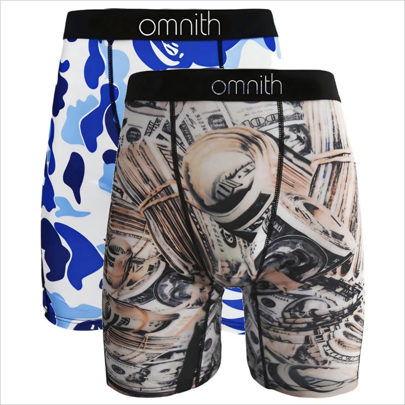 3Pcs/2Pcs Men's Boxer Shorts Streetwear Bold Print Styles Airy Breathable Fabric for All-Day Comfort Running Cycling Swimming Casual Use Plus Sizes Included - Menswear