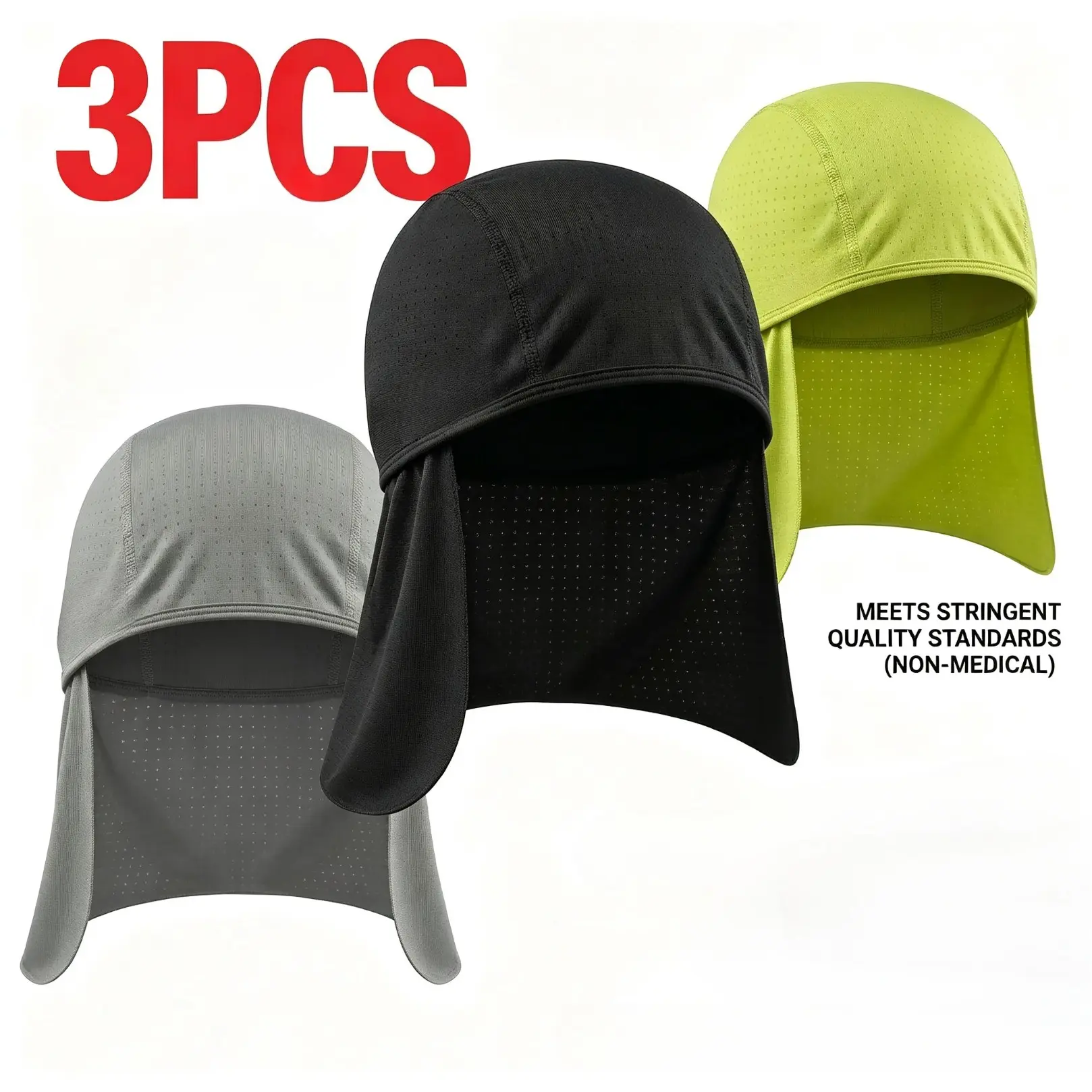 Unisex Cooling Skull Cap with Neck Flap - Quick-Dry, Breathable UV Protection Hat, Lightweight Work Safety Headgear for Outdoor Wear, Sun Shield (Cycling, Fishing)