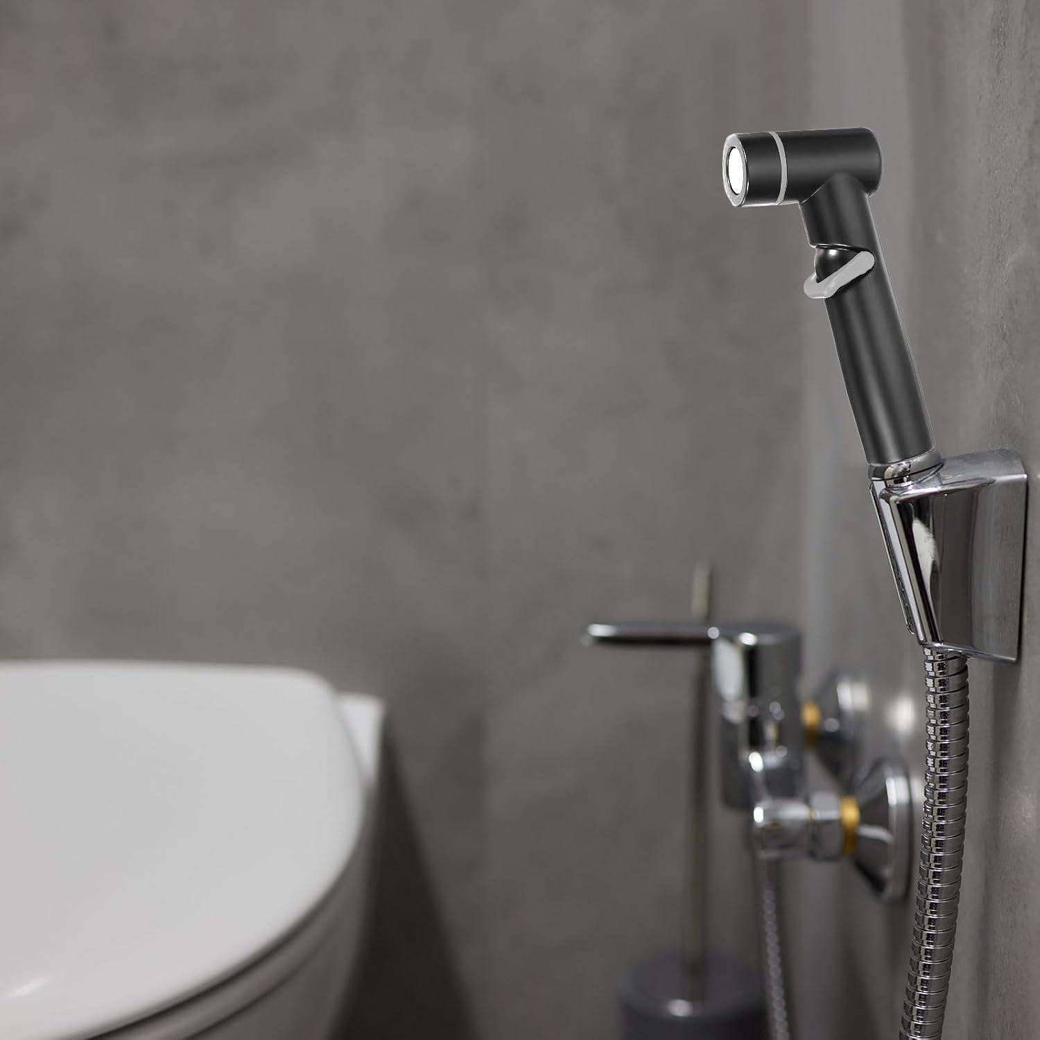 Handheld Shower Head Set, Including Handheld Shower Head & Bracket & Hose, Multi-functional Kitchen & Toilet Washing Spray for Easy Cleaning