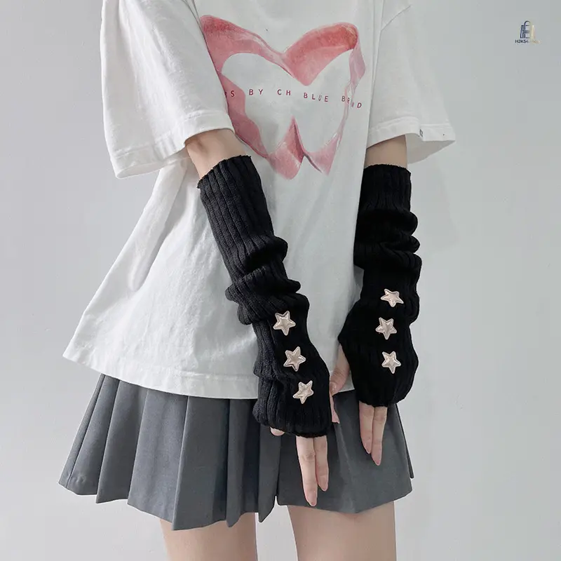 Cute Arm Sleeves for Women, Sweet Cool Fingerless Arm Covers, Street Style JK Cosplay Hand Sleeves, Fashion Lolita Accessories for Club Party Daily Outfit