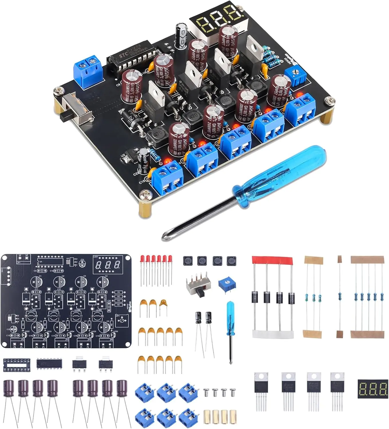 1.5V-12V Output DIY Supply Soldering Kit |   LM2596 Voltage Regulator Module Electronics Project, STEM Circuit Kit for Students, Makers & Electronics Hobbyists
