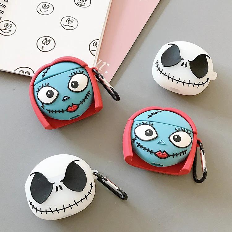 Glow In The Dark Skeleton Earbud Case Shockproof Cool Cover Compatible with Wireless Earbuds Gen 2/3 Pro