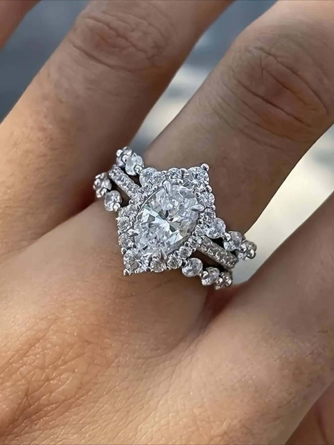 3pcs Luxurious Elegant and Fashionable Women's Ring Beautiful Rings Suitable for Weddings Vacations Daily Parties Dates Engagement Gifts Valentine's Day Gifts Engagement Wedding Rings Stunning Ring Set