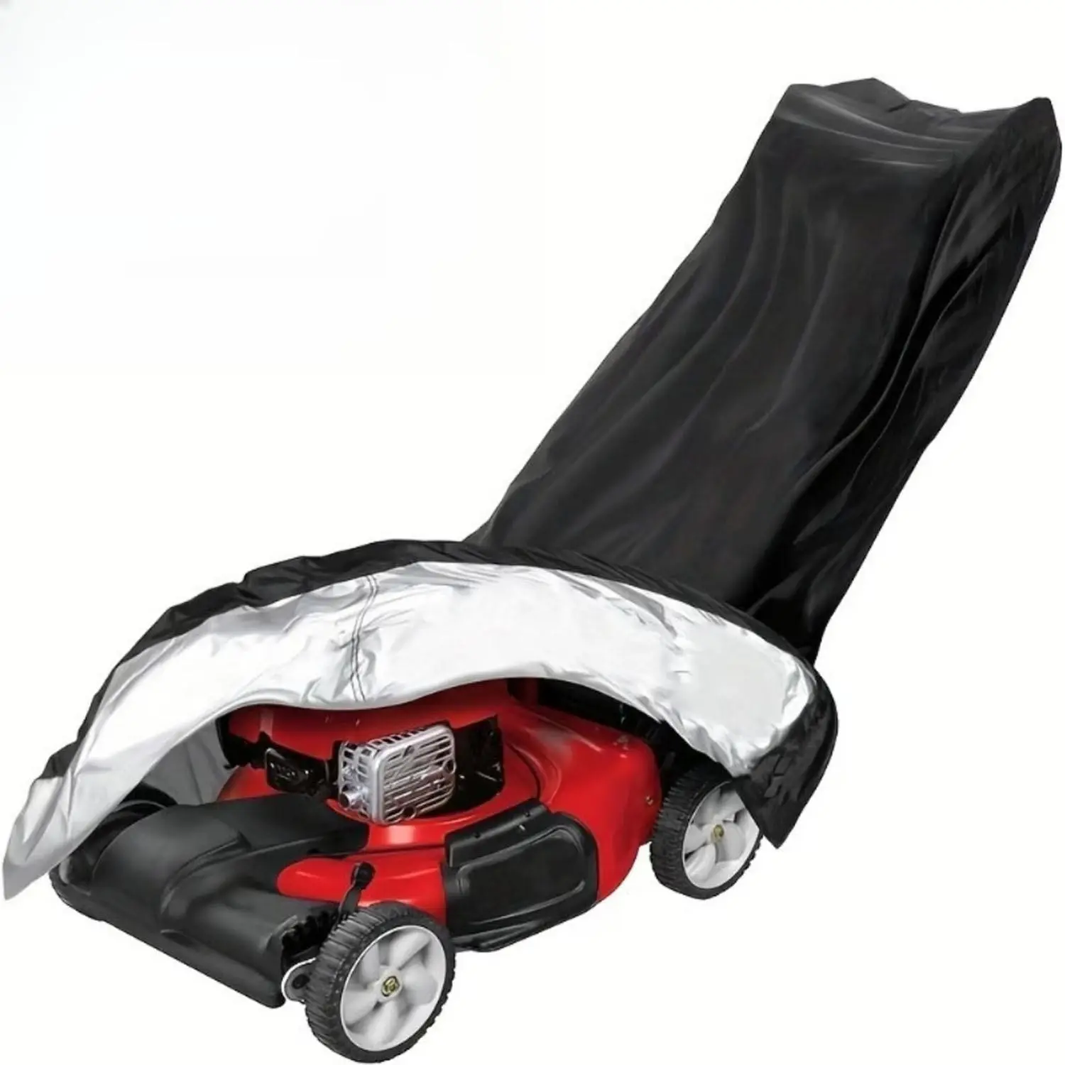 Lawn Mower Cover, Waterproof Push Lawn Mower Protector, Universal Oxford Fabric, Dustproof and UV Resistant, with Drawstring Design