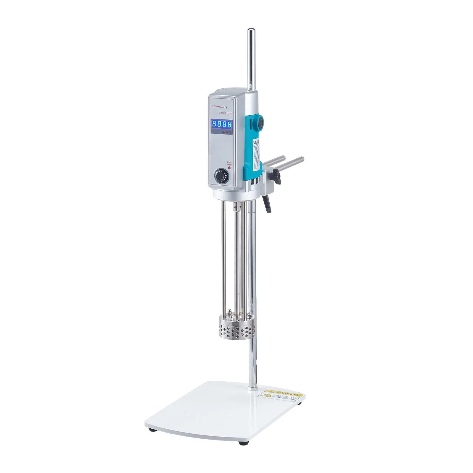 VEVOR Homogenizer, 500 W Laboratory High Speed Dispersing Homogenizer, 200-11000 RPM High Shear Lab Mixer Emulsification Machine, Digital Display Blender, Stainless Steel, for Cosmetics/Food Industry