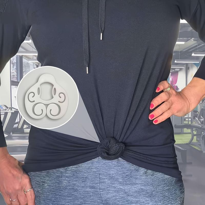 Cute White Shirt Tightening Clasp for Women, 2 Counts Multifunctional DIY Styling Clip for T-shirts, Waist, and Shirts, Versatile Fashion Accessory, Safety Pin